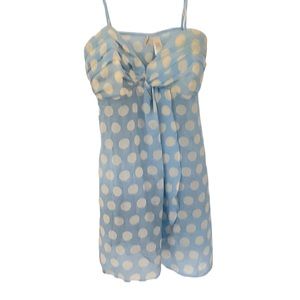 Ambrielle Blue Polka Dot Strappy Lingerie Barbiecore Dress